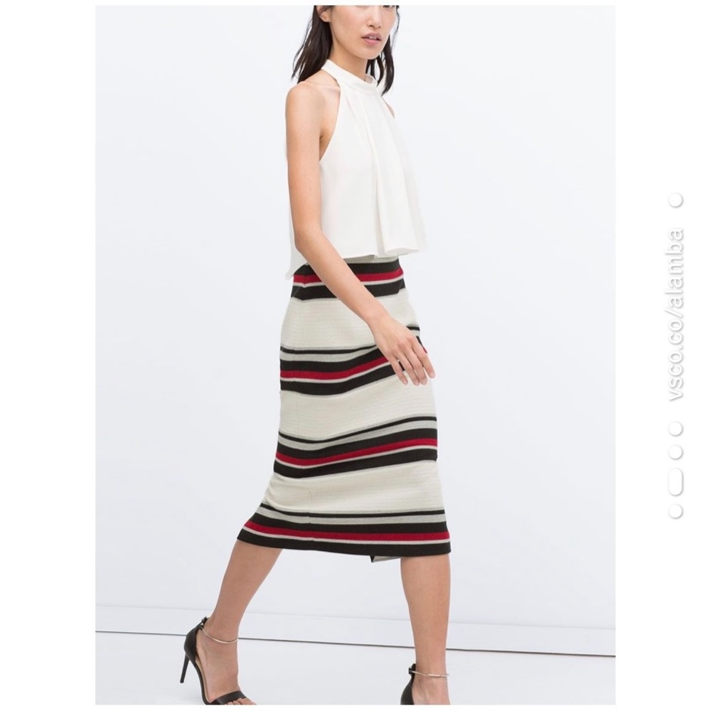 NWOT Zara striped pencil skirt ✏️